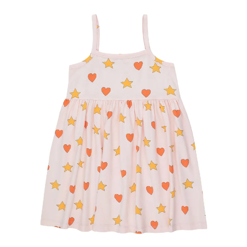 - Parrot climbing and standing wooden frameTiny Cottons Pastel Pink Hearts Stars Dress