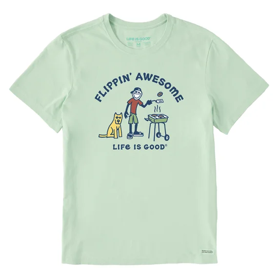 - Parrot climbing and standing wooden frameMen's Flippin'Awesome Short-Sleeve Crusher Tee - Sage Green