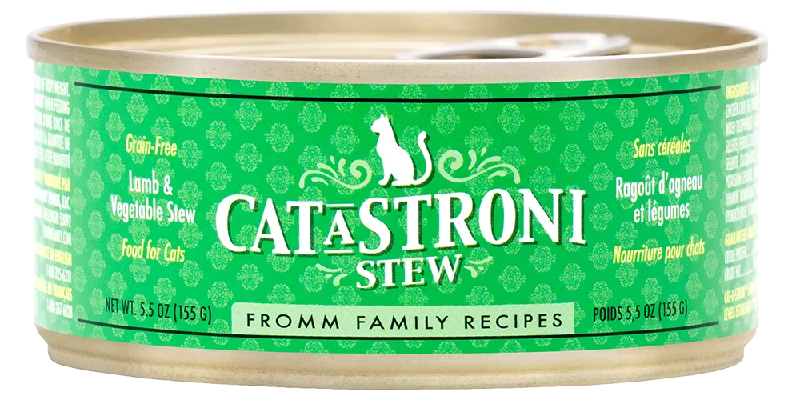    - Cat food for multi-cat households  FROMM CATASTRONI LAMB & VEGETABLE STEW 5.5z WET CAT FOOD