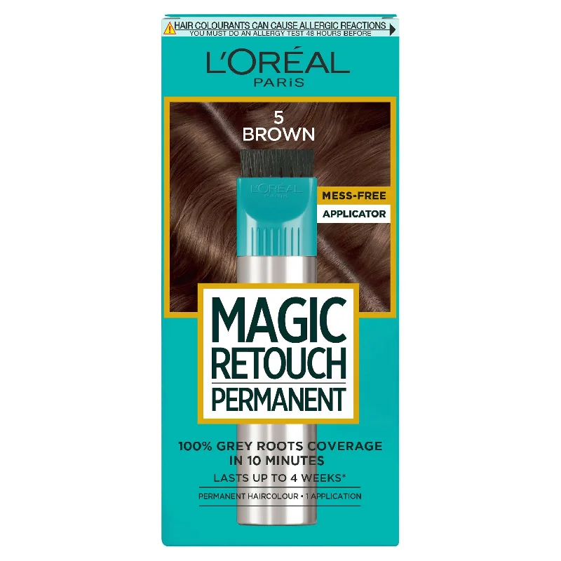 ---L'Oréal Magic Retouch Permanent Root Concealer Touching Up Brown 5 Grey Hair Dye