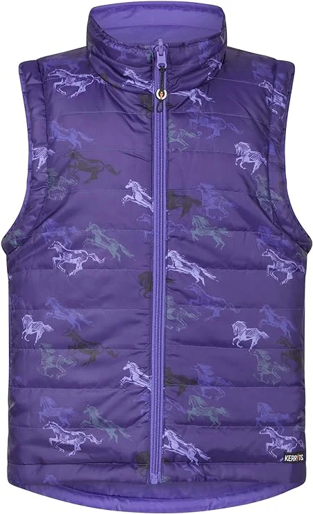 - Custom pet birthday cakeKids Pony Tracks Reversible Quilted Vest - Huckleberry