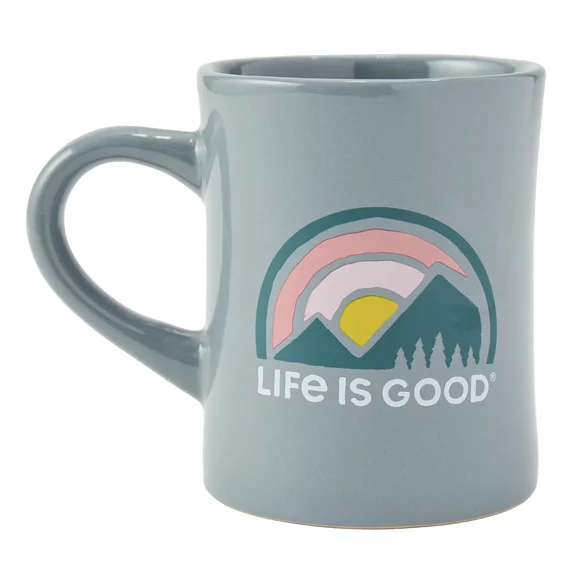 - Teething and chewing toys for puppiesLife is Good Sunset Mountains Diner Mug - Stone Blue