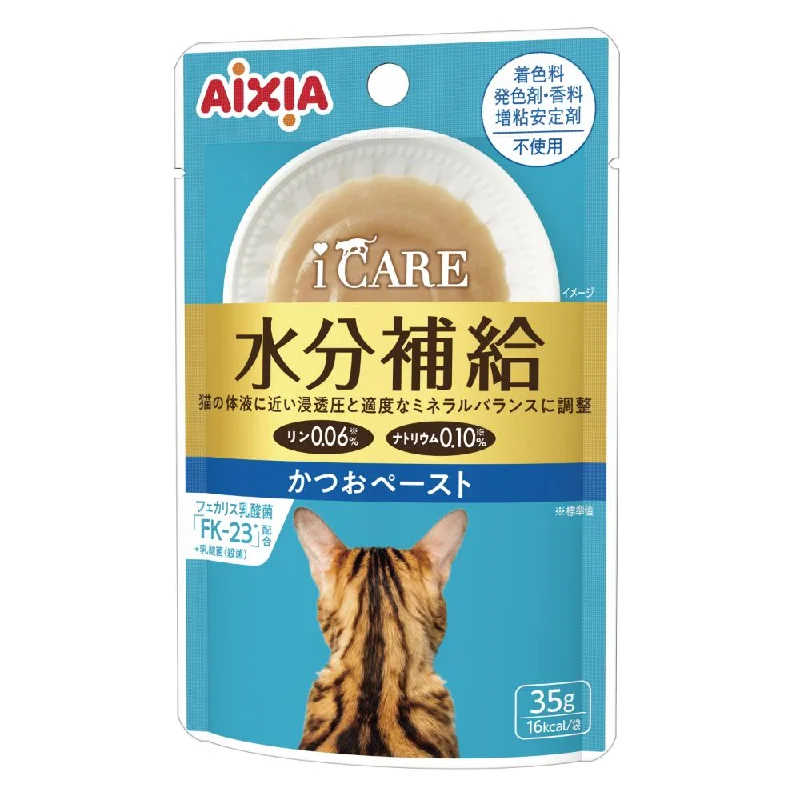    - Cat food for immune system support  Aixia i CARE Hydration Skipjack Tuna Paste Pouch Wet Cat Food 35g x 12