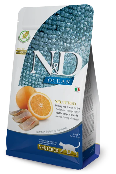    - Where to buy imported cat food  Farmina N&D Grain-Free Neutered, Herring & Orange Adult Cat Food