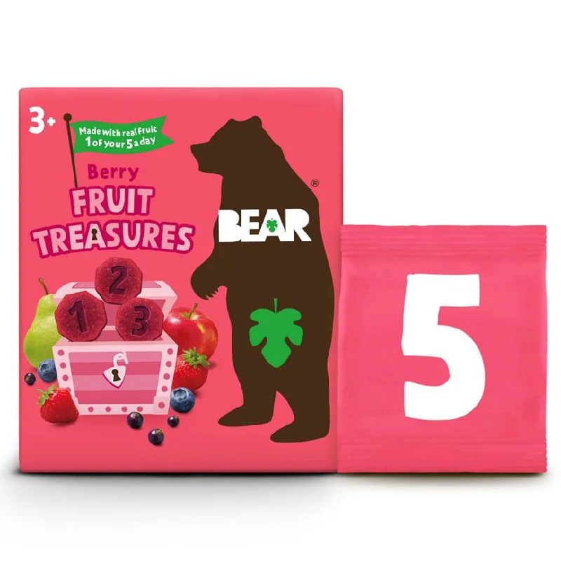 ---BEAR Berry Fruit Treasures 3+ Years 5 x 20g