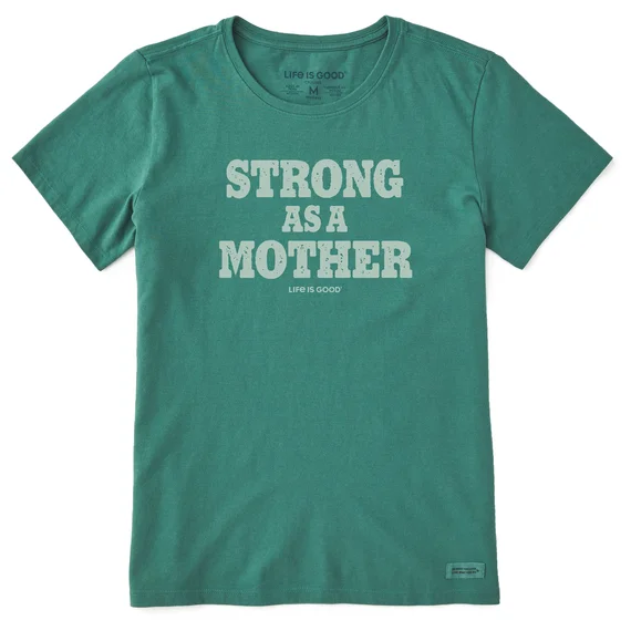 - Foldable and portable cat bagWomen's Strong as a Mother Short-Sleeve Crusher Tee - Spruce Green