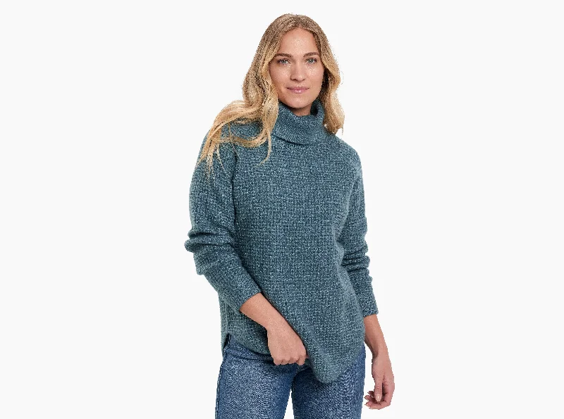 - Cat anti-jump window safety netWomen's Sienna Sweater - Mineral Blue