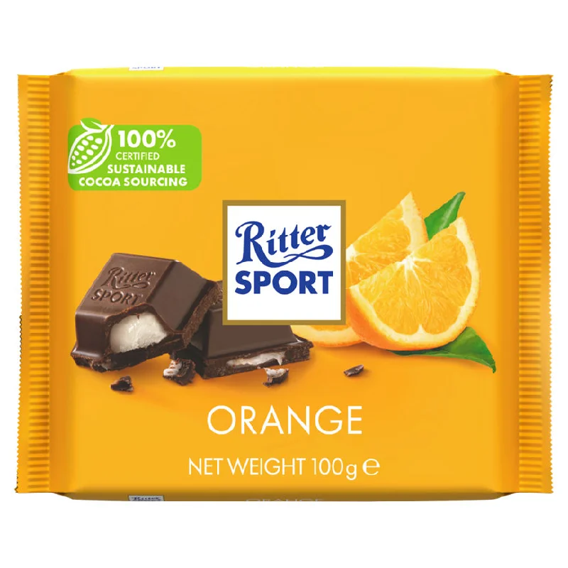 - Air box TSA certified check-inRitter Sport Orange Chocolate Bar