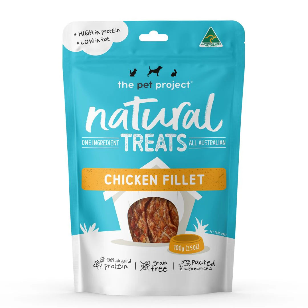 - Dog food helps the digestive systemThe Pet Projcet CHICKEN FILLET (100G) Dog Treats