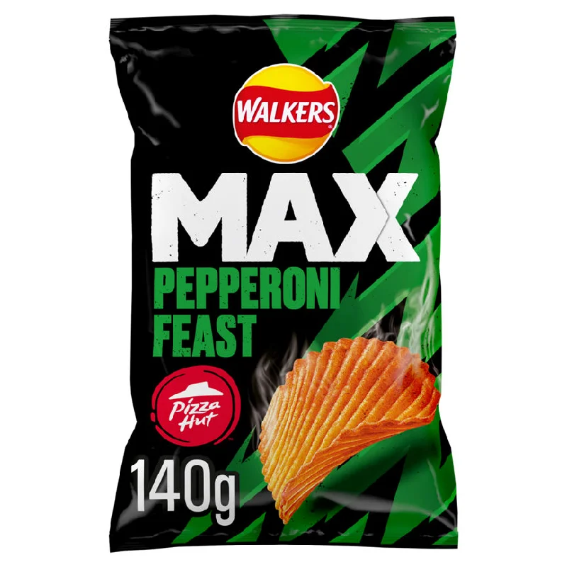 - Air box TSA certified check-inWalkers Max Pizza Hut Pepperoni Feast Sharing Crisps 140g