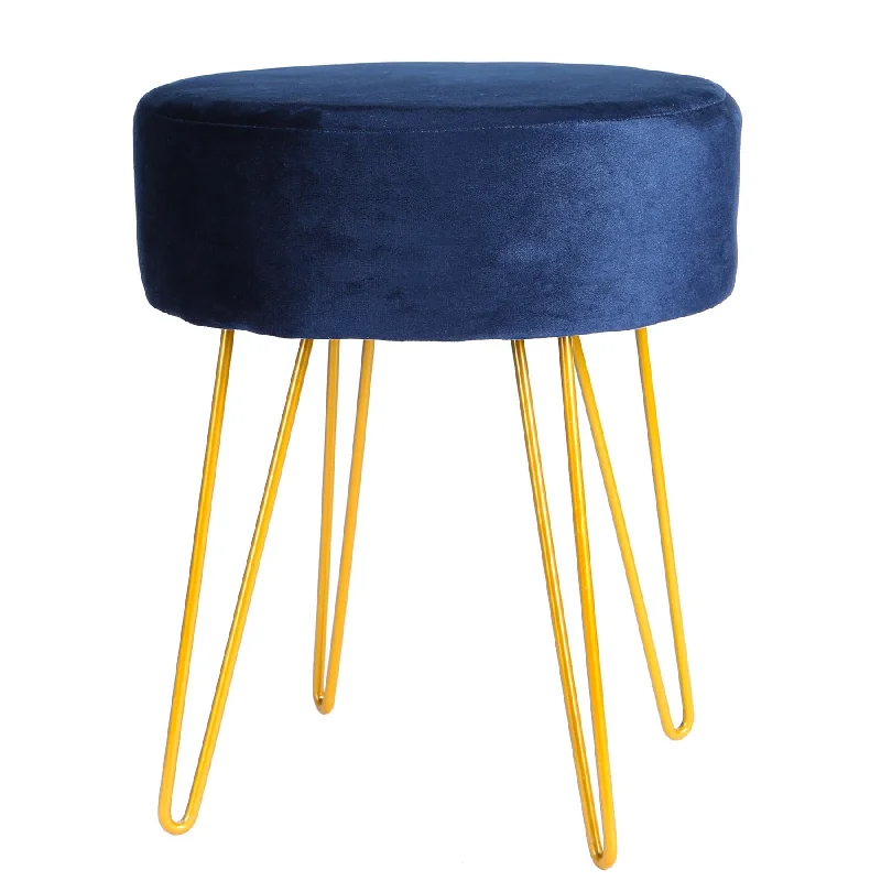 - Rabbit grass rack to prevent waste food boxBlue Round Velvet Footstool - By Harbour Housewares