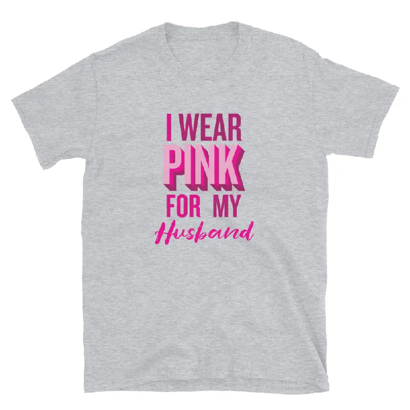 - Postoperative pet anti-licking Elizabethan collarI Wear Pink For My Husband T-Shirt