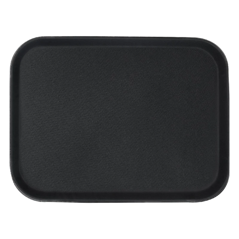 Pet ProductsBlack 51cm x 38cm Rectangle Non-Slip Serving Tray - By Argon Tableware