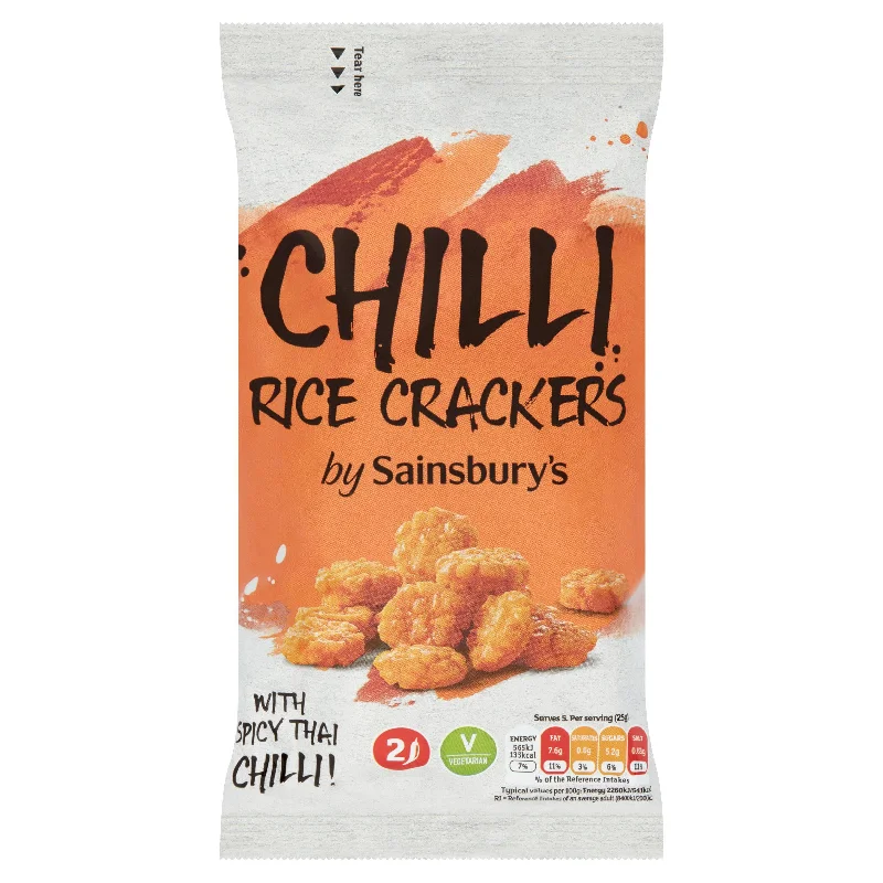 - Parrot climbing and standing wooden frameSainsbury's Chilli Spicy Thai Rice Crackers 125g