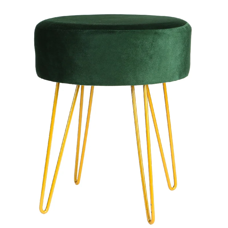 - Custom pet birthday cakeGreen Round Velvet Footstool - By Harbour Housewares