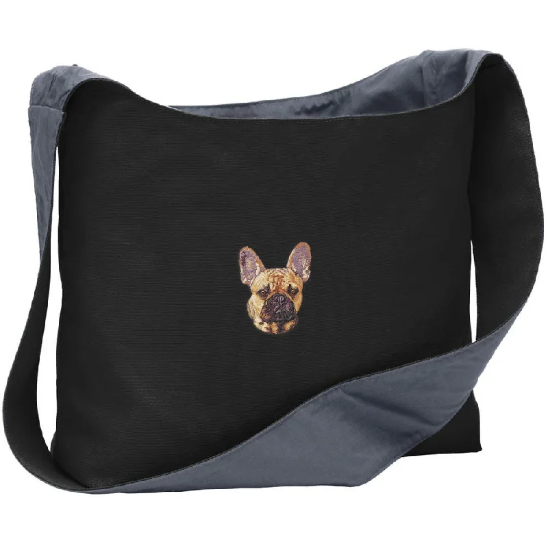 - Custom pet birthday cakeFrench Bulldog Embroidered Canvas Sling Bag