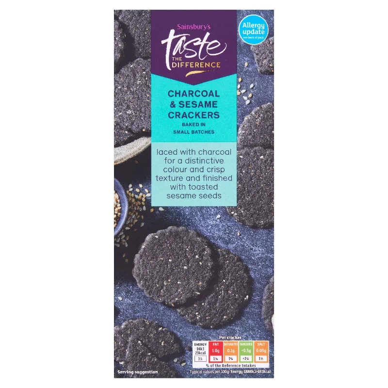 - Organic cotton dog bibsSainsbury's Charcoal Crackers, Taste the Difference 130g