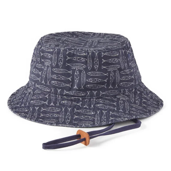 - Pregnant cat delivery room warming boxLinear Fish Pattern Bucket Hat - Darkest Blue