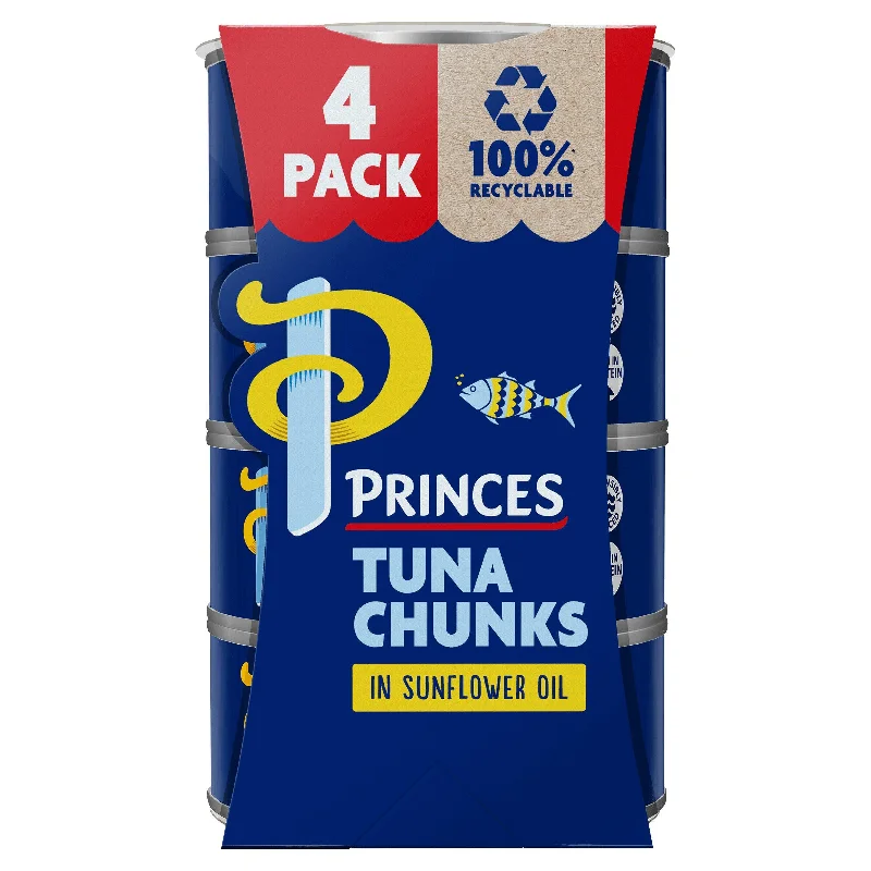 ---Princes Tuna Chunks in Sunflower Oil 4x145g