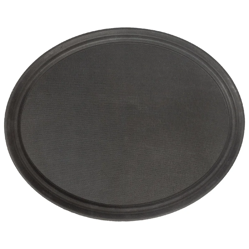 - Dog heart rate monitoring collarBlack 63.5cm x 52cm Oval Non-Slip Serving Tray - By Argon Tableware