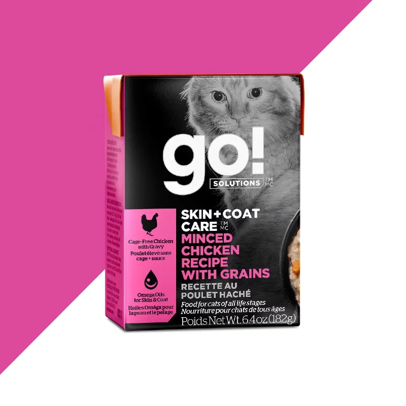 Dog FoodGo！SKIN + COAT CARE  MINCED CHICKEN RECIPE WITH GRAINS CAT FOOD