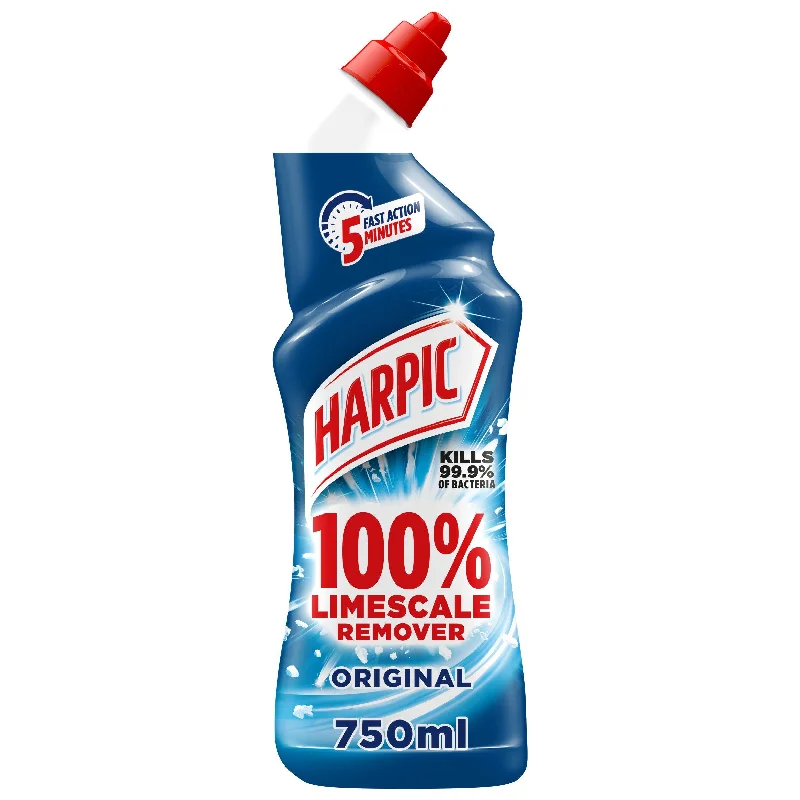 ---Harpic 100% Limescale Remover Toilet Cleaner Gel Fresh Scent 750ml