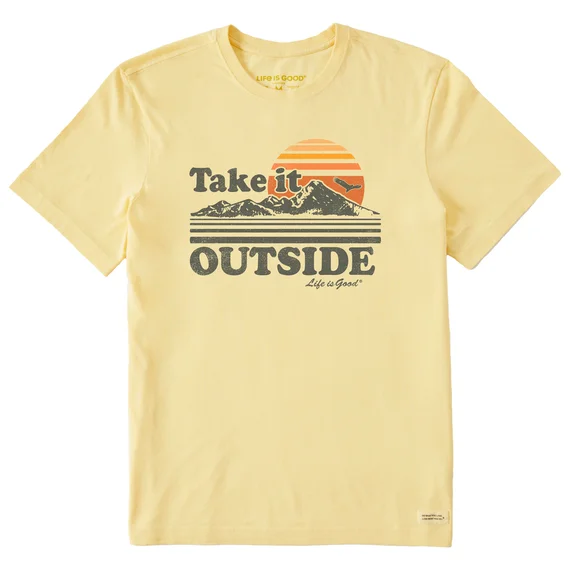 - Winter warm clothes for short-haired dogsMen's Take It Outside Retro Short-Sleeve Tee - Sandy Yellow