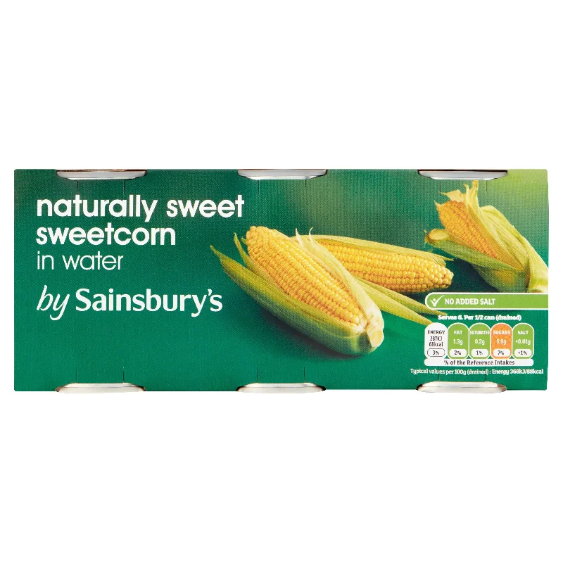 - Pet tear stain cleaning wipesSainsbury's Sweetcorn 3x198g (157g*)