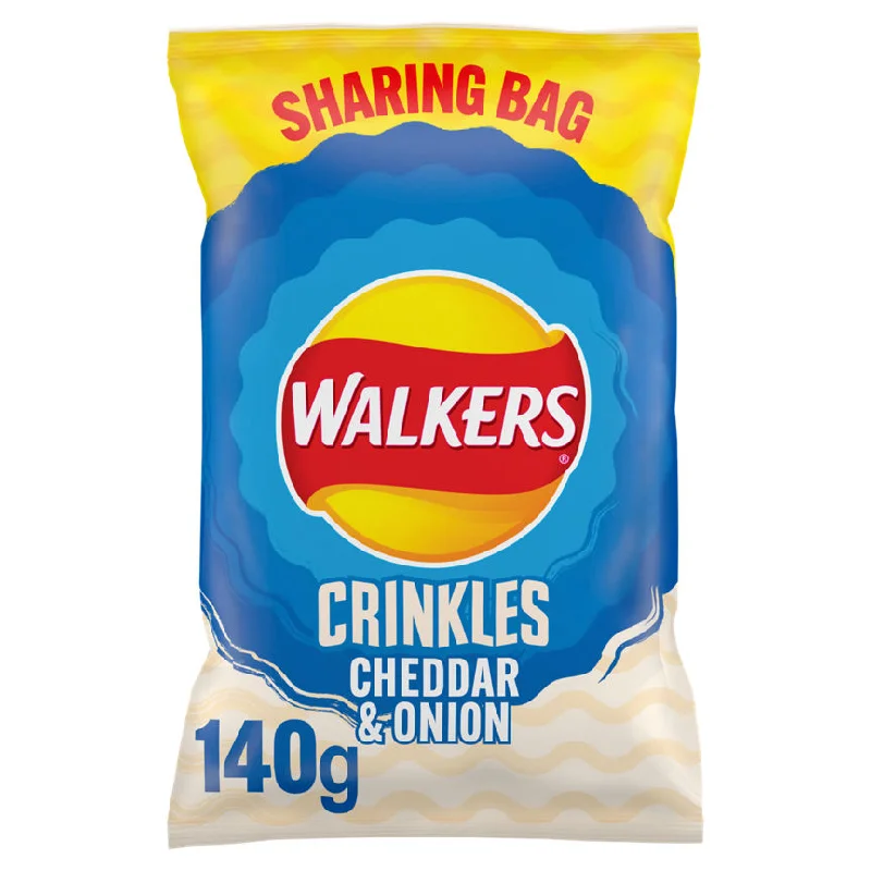 - Automatic temperature adjustment cat bedWalkers Crinkles Cheddar Cheese & Onion Sharing Bag Crisps 140g