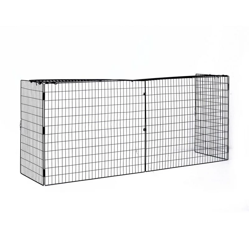 - Rabbit grass rack to prevent waste food boxHomcom Extendable Fireguard Screen-Black