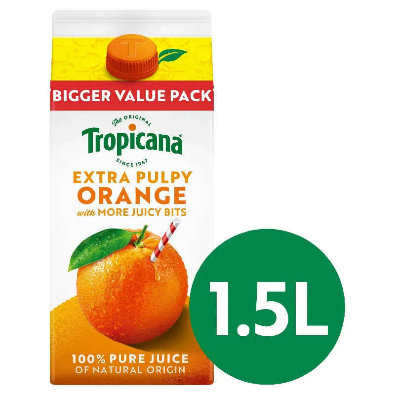 ---Tropicana Pure Orange Fruit Juice with Extra Juicy Bits 1.5L