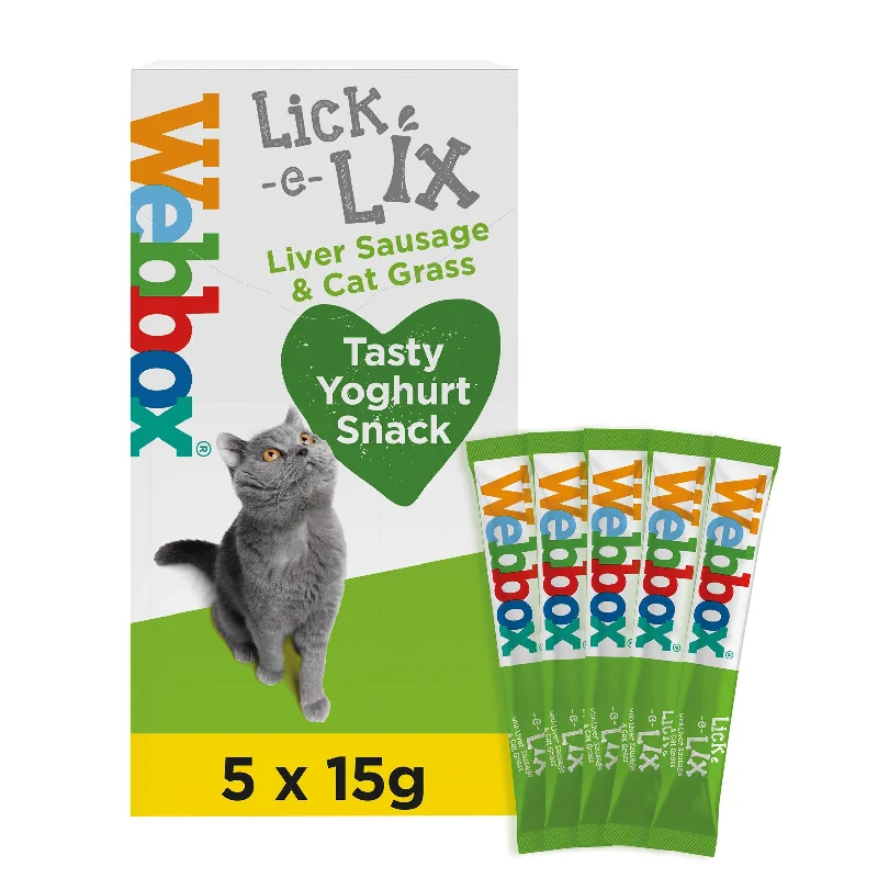 - Dog disposable foam shower gelWebbox Lick-e-Lix with Liver Sausage & Cat Grass Tasty Yoghurty Treats 5x15g