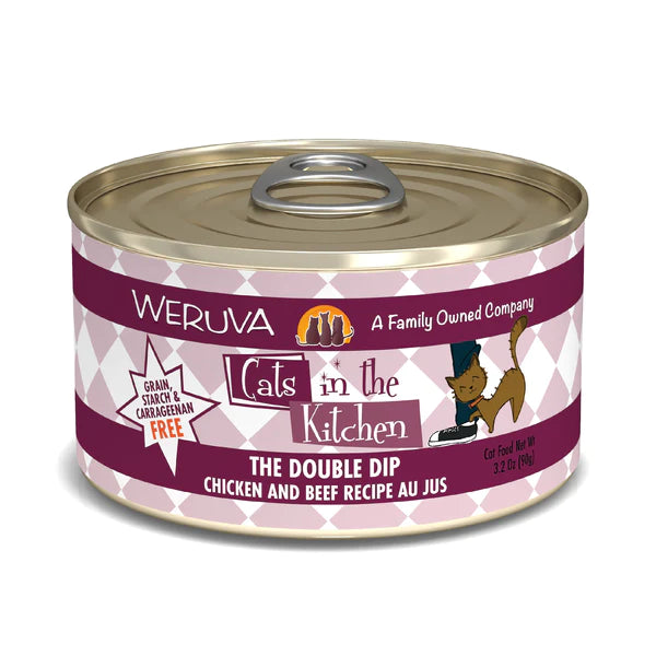    - Hypoallergenic cat food  Weruva Cats in the Kitchen The Double Dip Wet Cat Food 6oz