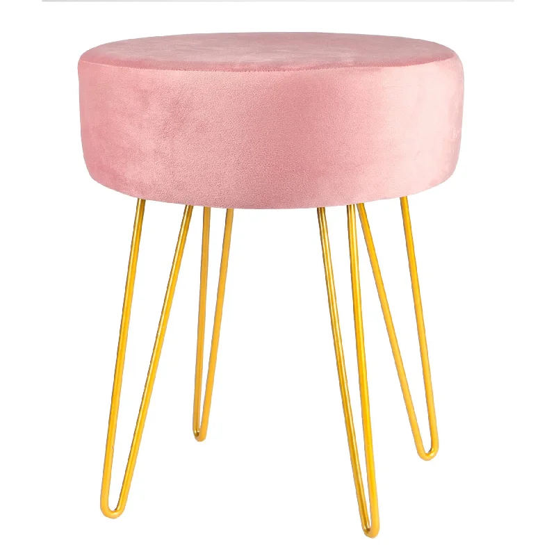 - Pet tear stain cleaning wipesPink Round Velvet Footstool - By Harbour Housewares