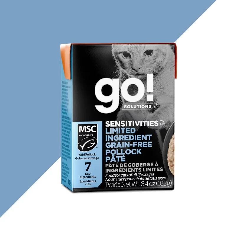  -Fish-containing dog foodGo！SENSITIVITIES  LIMITED INGREDIENT GRAIN-FREE POLLOCK PÂTÉ CAT FOOD