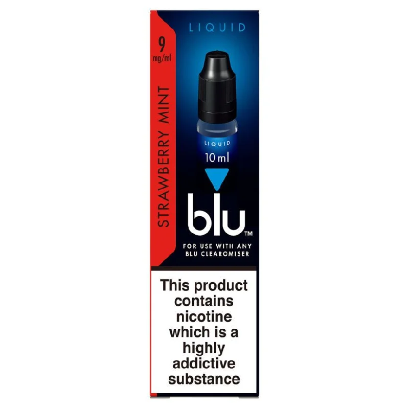 - Air box TSA certified check-inBlu Strawberry Mint E-Liquid 8mg