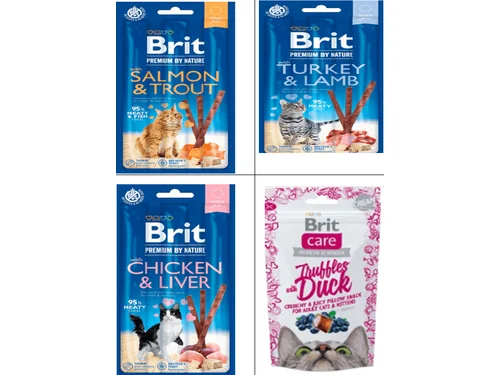    - Kitten food  Combo Brit Premium by Nature Cat food sticks and with Snack Super Fruits Kitten 100G