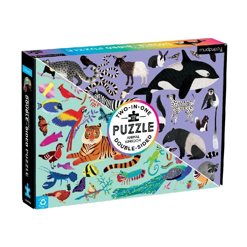 - Foldable and portable cat bagMudpuppy animal kingdom 100 pc double sided puzzle