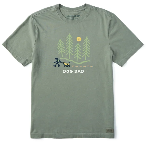 - Winter dog thick down jacketMen's Jake Hike Dog Dad Short-Sleeve Crusher Tee - Moss Green