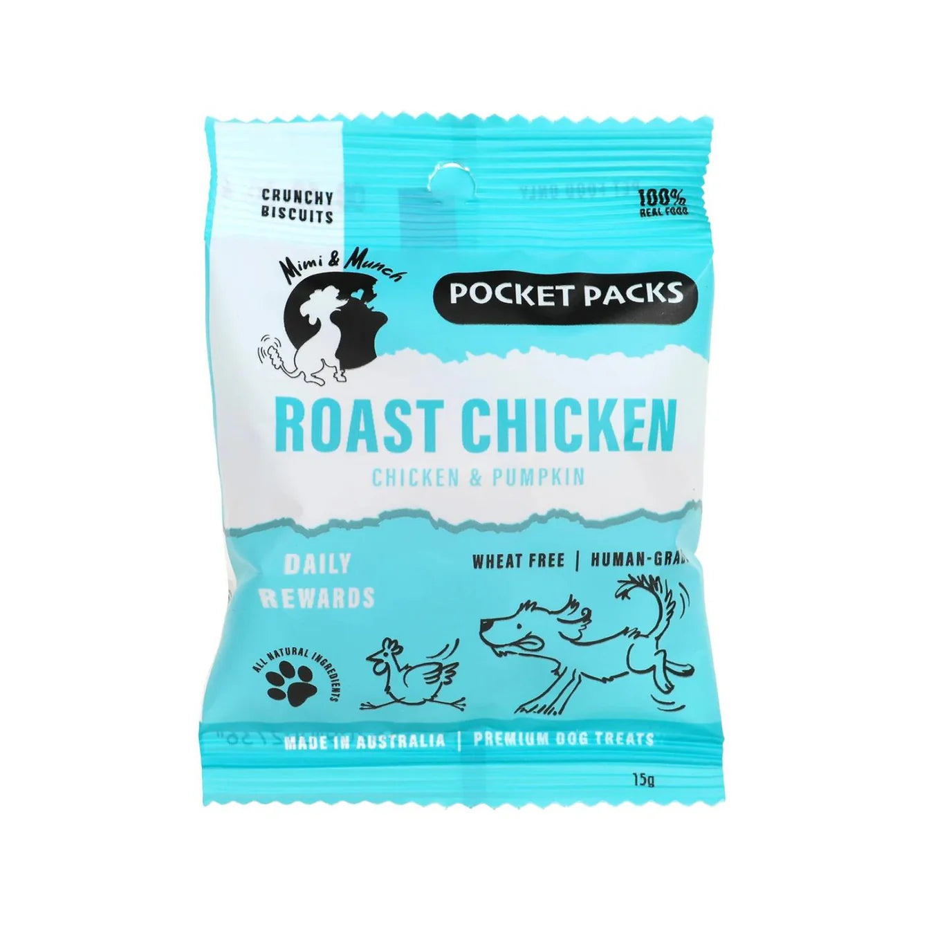 - Special food for puppiesMimi and Munch Roast Chicken Pocket Pack Dog Treats x5 Bags