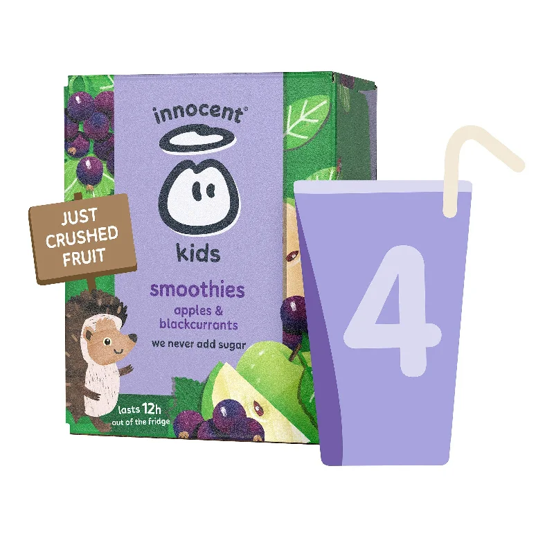 - Air box TSA certified check-ininnocent Kids Apples & Blackcurrants Smoothies 4x150ml