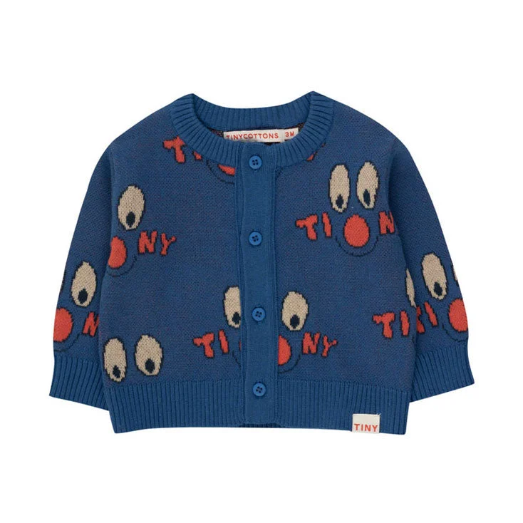 ---Tiny Cottons Azure Clowns Baby Cardigan