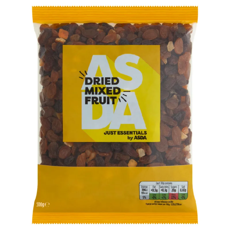 - Elderly dog ​​joint care mattressJUST ESSENTIALS by ASDA Dried Mixed Fruit