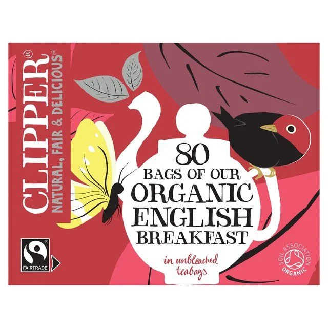 - Air box TSA certified check-inClipper Organic Fairtrade English Breakfast Tea Bags   80 per pack