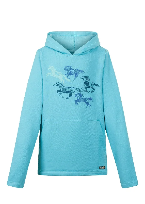 - Parrot climbing and standing wooden frameKids Happy Herd Pullover Hoodie - Topaz