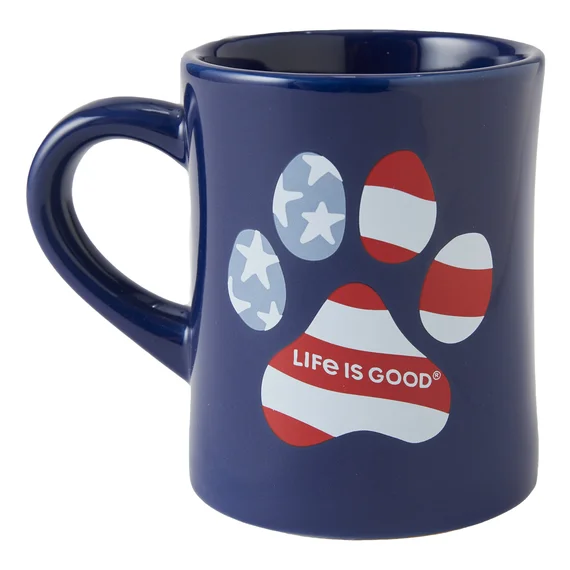 - Summer pet ice matUS Flag Paw Diner Mug - Darkest Blue