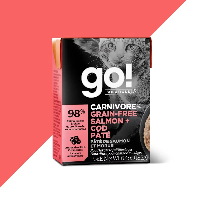  -Cost-effective dog foodGo！CARNIVORE  GRAIN-FREE SALMON + COD PÂTÉ CAT FOOD